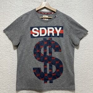 Superdry Men´s Dollar race T-shirt Size 2XL limited Edition Heather Gray